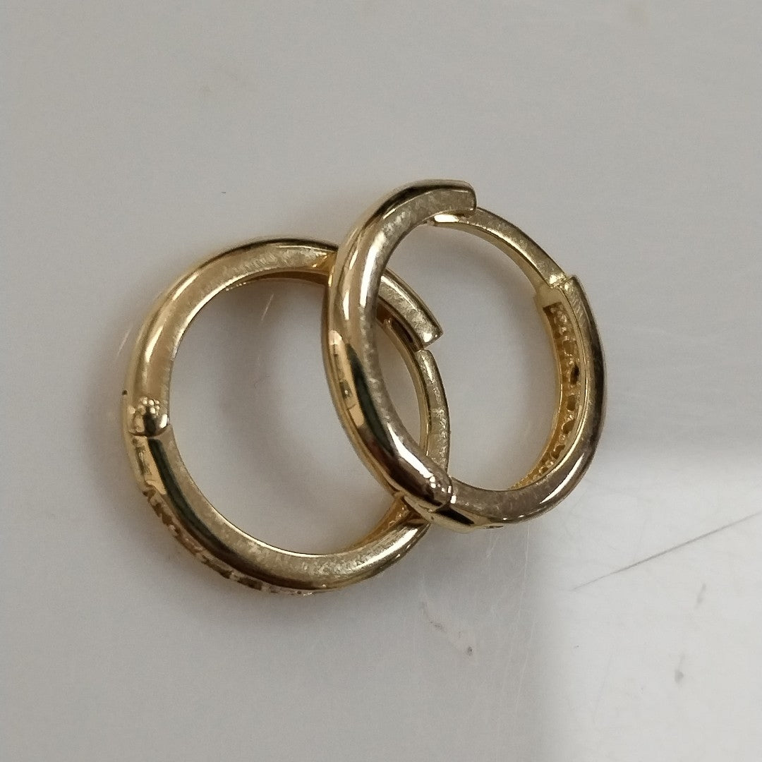 ARETES HUGGIES C CIRCONIA 14K 1.7 GR (NUEVO)