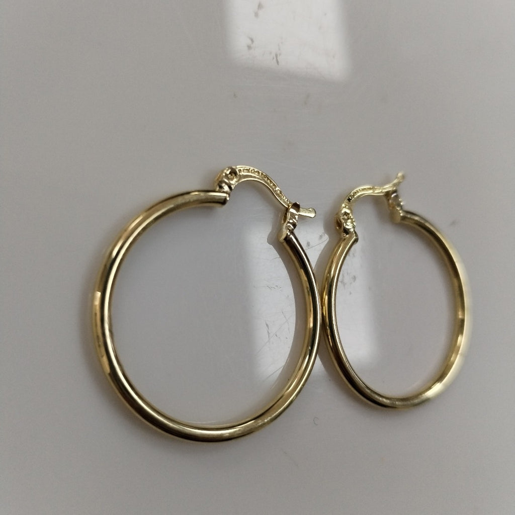 ARETES TEJIDO ARRACADAS LISAS 14K 1.5 GR (NUEVO)
