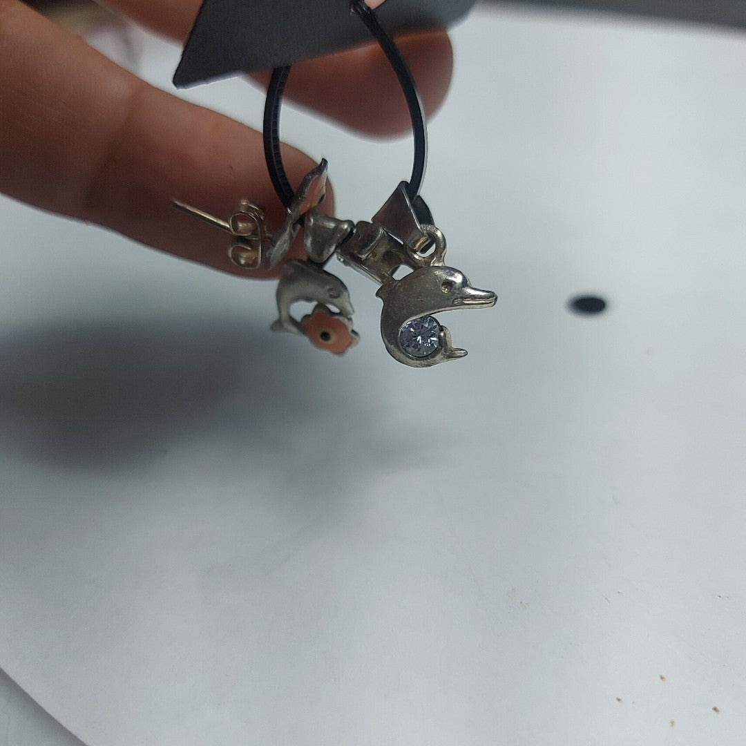 BROQUELES PAR, DIJE PLATA 7.6 GRMS (SEMINUEVO)