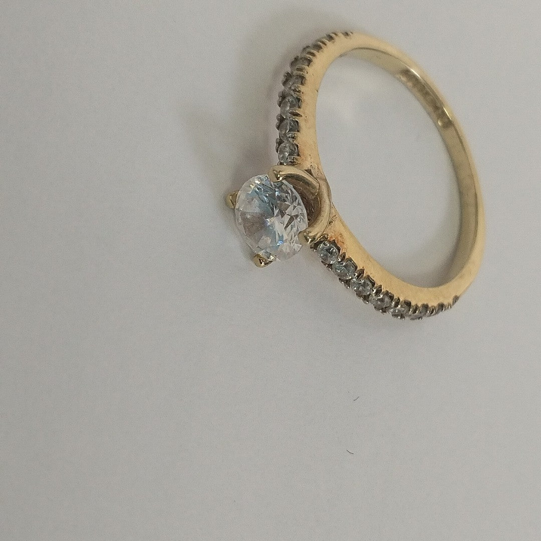 ANILLITO,SOLITARIO ORO 10 K 1,90 GRMS (SEMINUEVO)