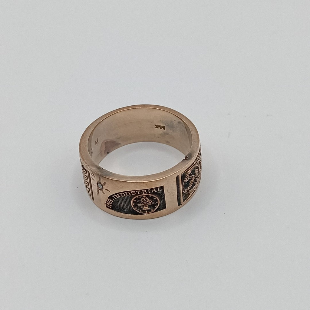 ANILLO DE GRADUACIÓN ORO 10 K 9,90 GRMS (SEMINUEVO)
