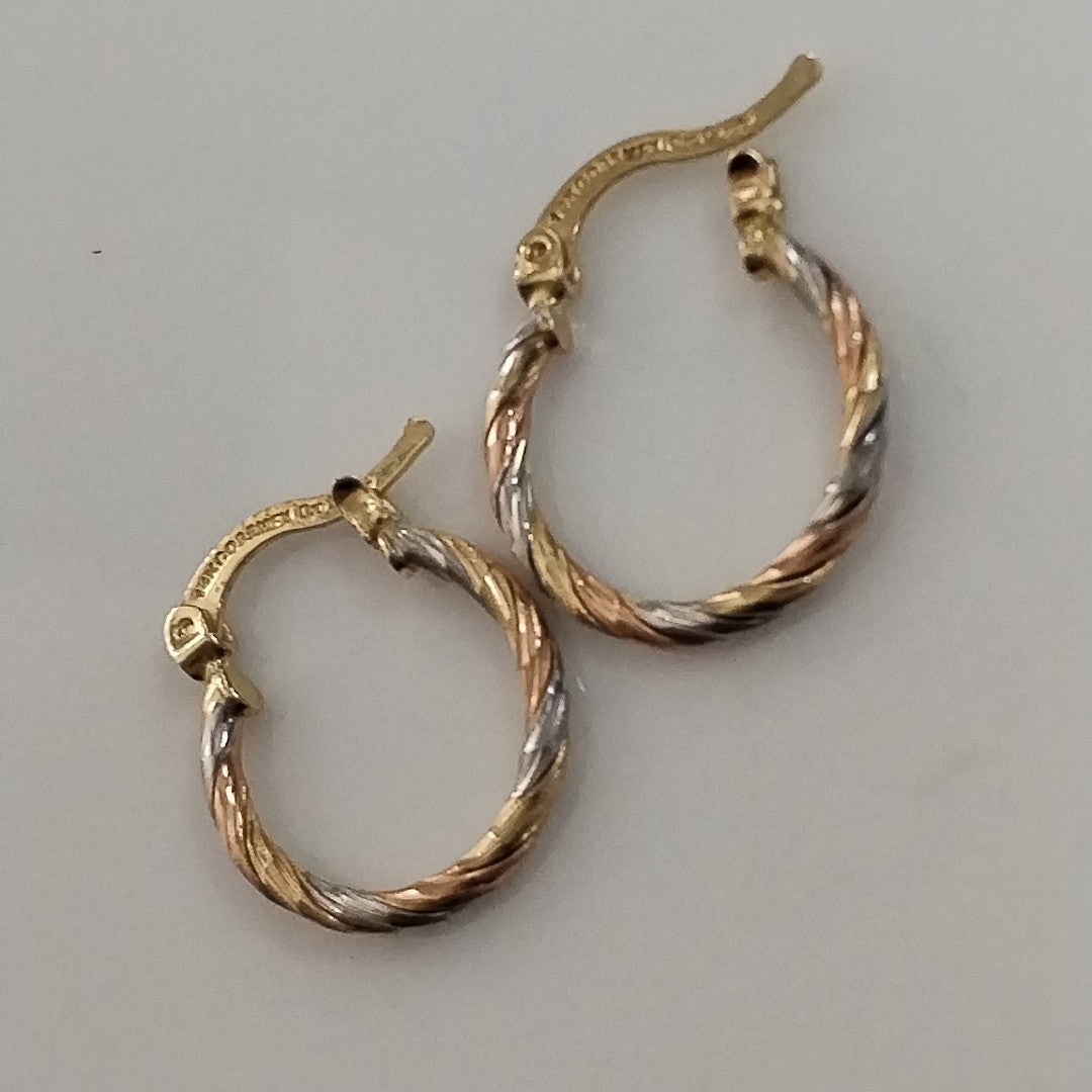 ARETES ARRACADAS COMBINADAS 14K 2.1 GR (NUEVO)