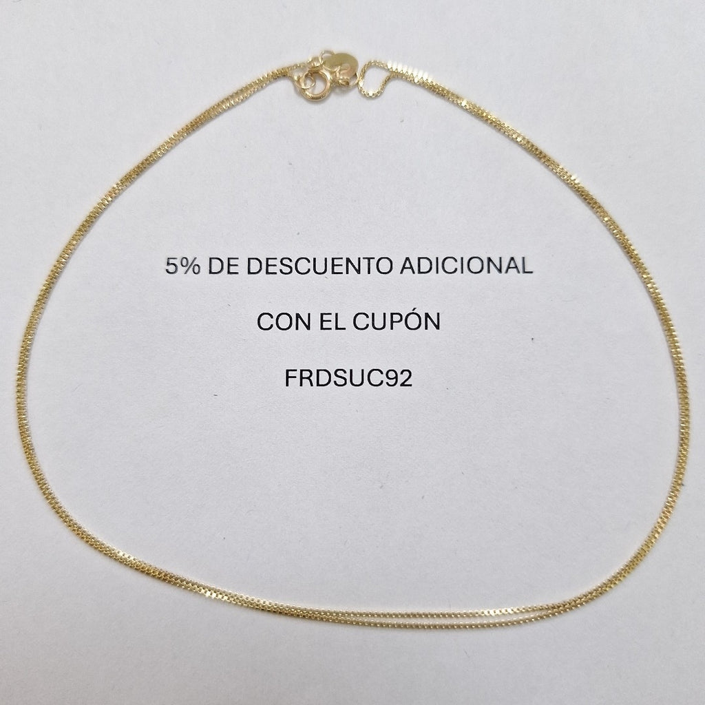 CADENA VENECIANO 14K 55 CM 1.7 GR (NUEVO)