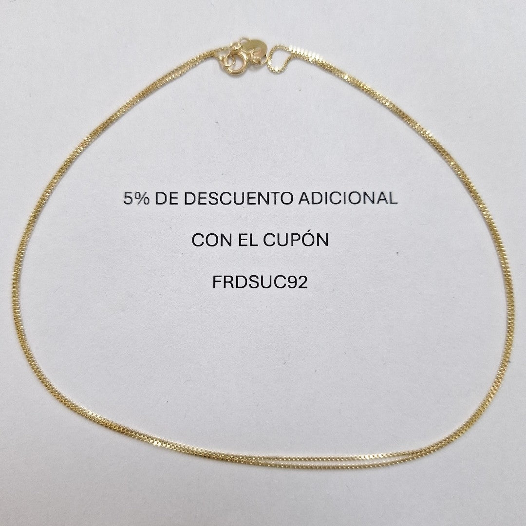 CADENA VENECIANO 14K 55 CM 1.7 GR (NUEVO)