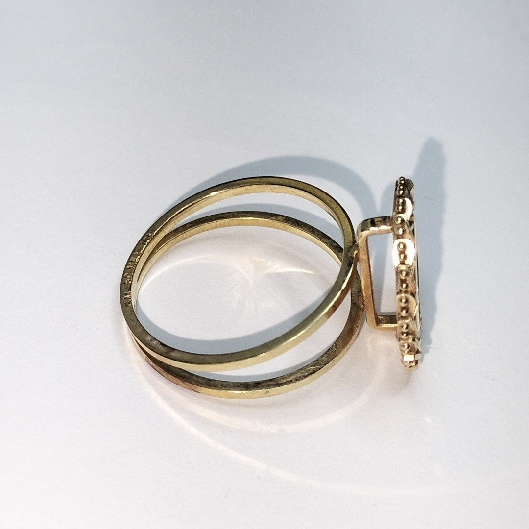 K1 3.8 GRMS 10 K IDENTIFICACIÓN ANILLO MATERIALES ORO CANTIDAD DE PIE (SEMINUEVO)