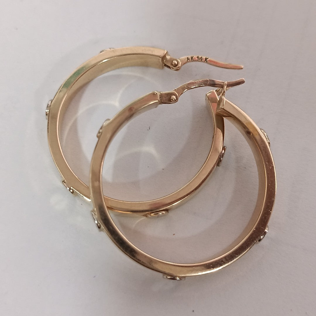 ARRACADAS PAR ORO,RODIADO 14 K 5,00 GRMS (SEMINUEVO)