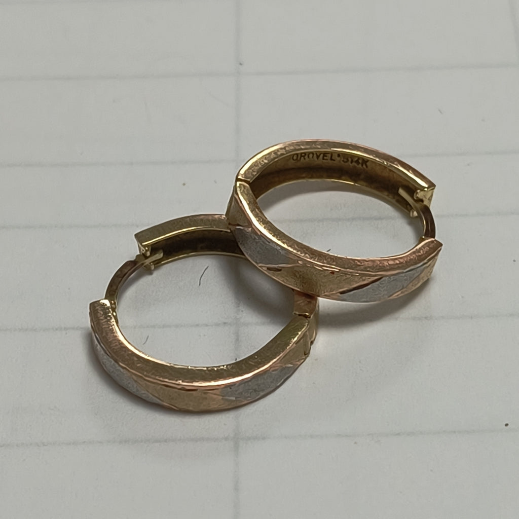 ARRACADAS PAR ORO 14 K 2,30 GRMS (SEMINUEVO)