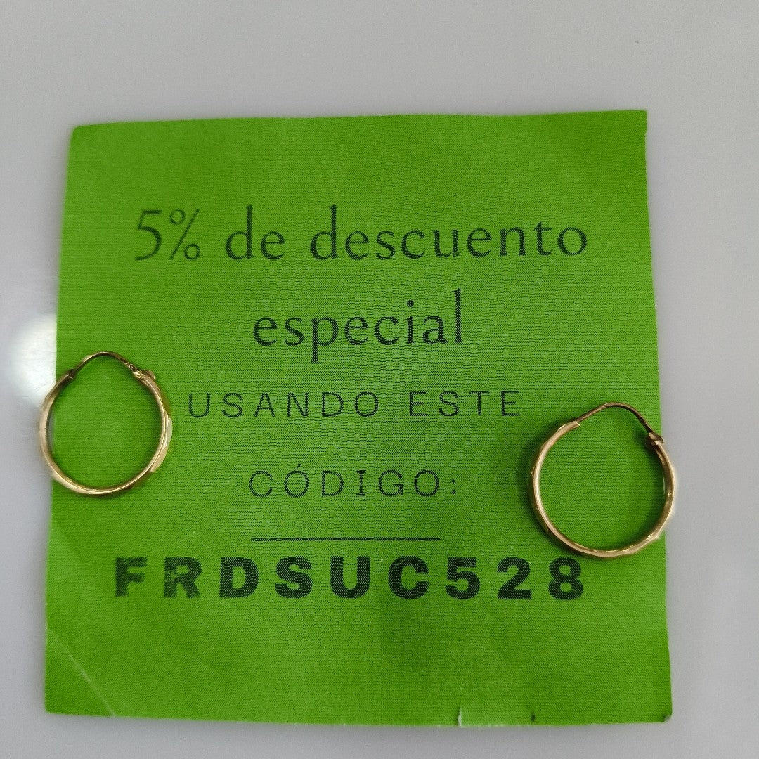 ARRACADAS PAR ORO 14 K 1.3 GRMS (SEMINUEVO)