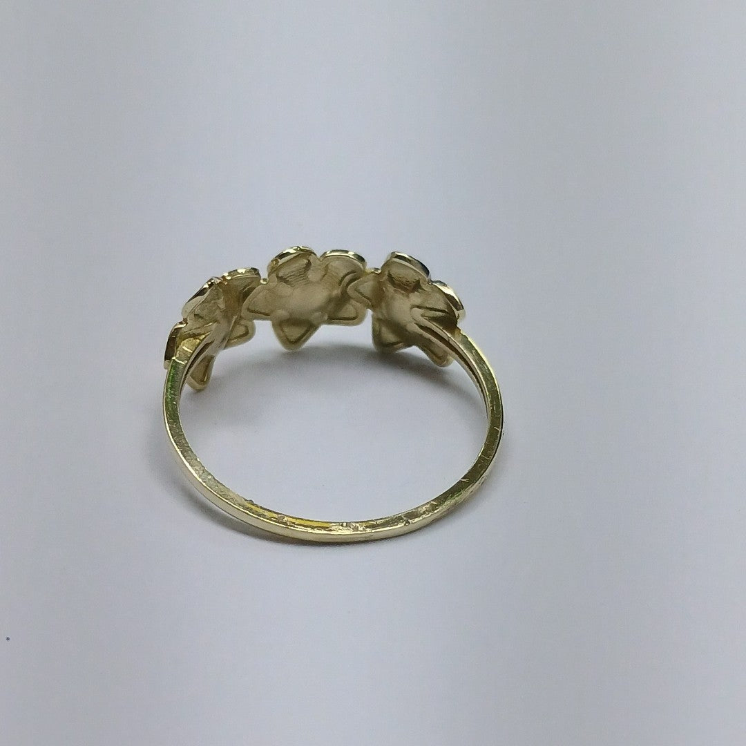 ANILLOS ANILLITO FIG FLORES 10K TALLA 8 1.2 GR (NUEVO)