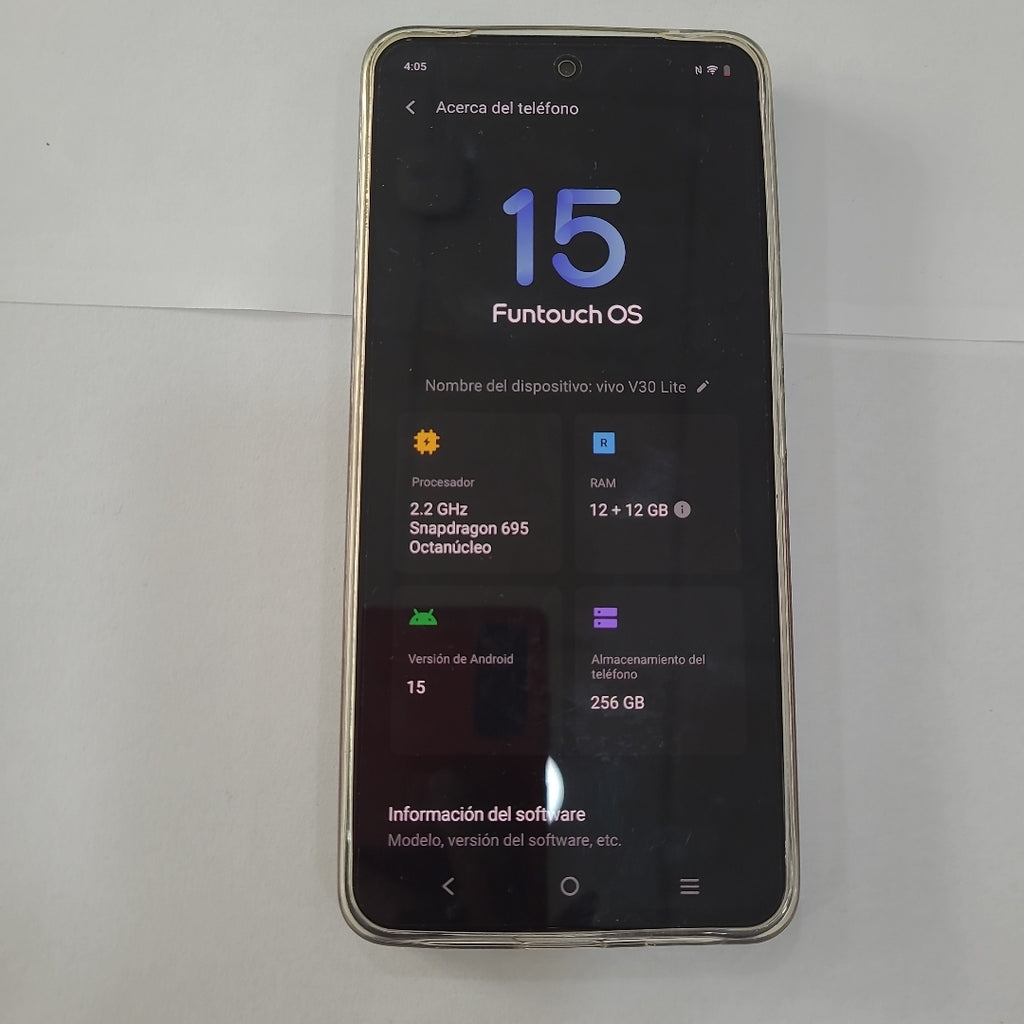 CELULAR VIVO V30 LITE V2314 (2023) 256 GB 12 GB RAM (SEMINUEVO)
