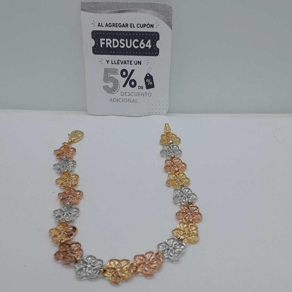 PULSERA ORO COMBINADO 10 K 3,10 GRMS (SEMINUEVO)