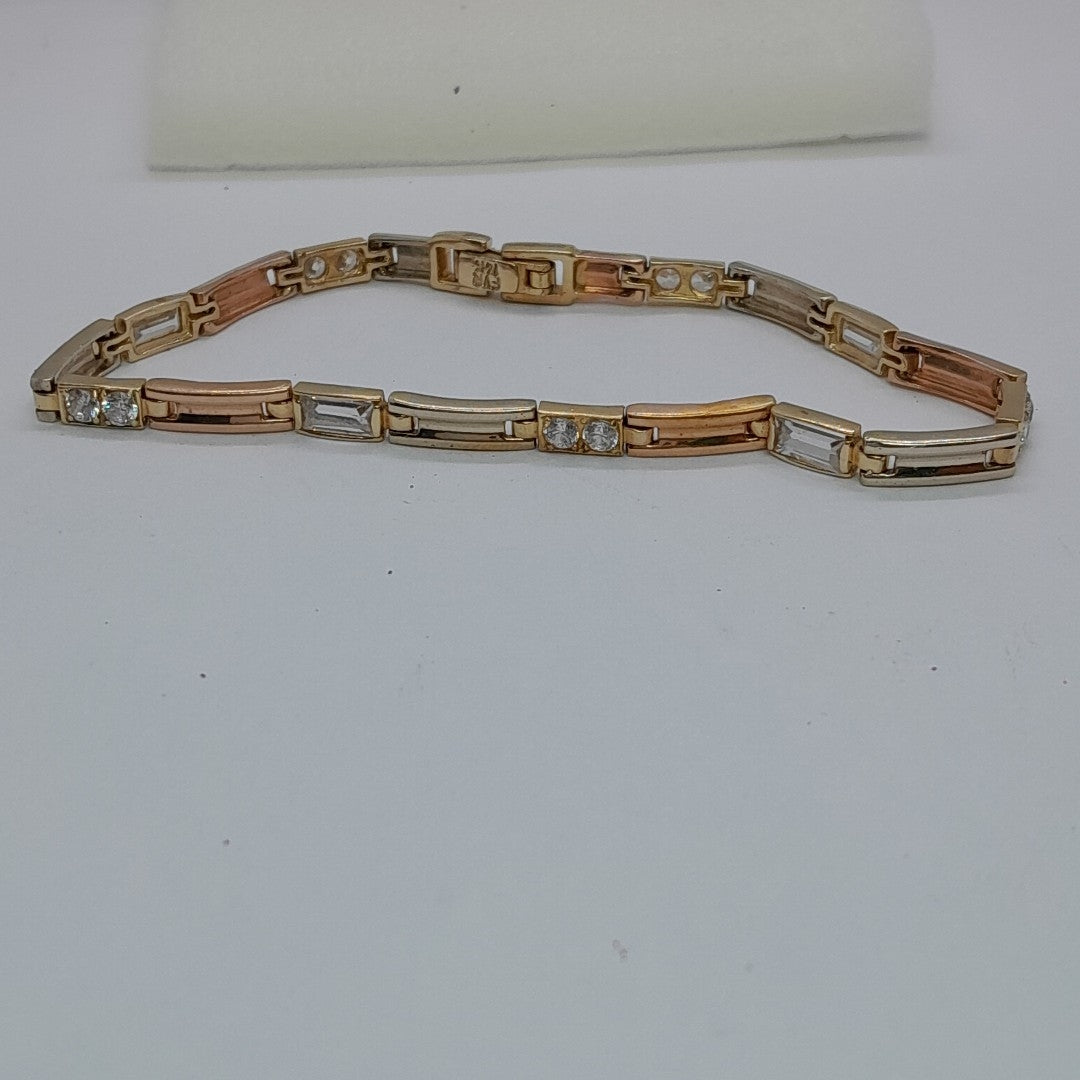 PULSERA ORO COMBINADO 10 K 11,00 GRMS (SEMINUEVO)