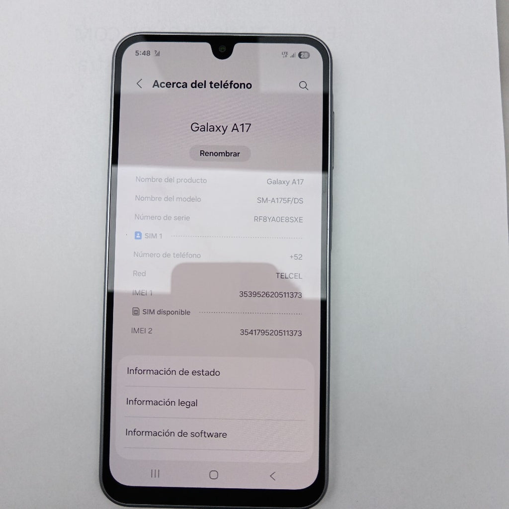 CELULAR SAMSUNG GALAXY A17 SM-A175F (2025) 128 GB 6 GB RAM (SEMINUEVO)