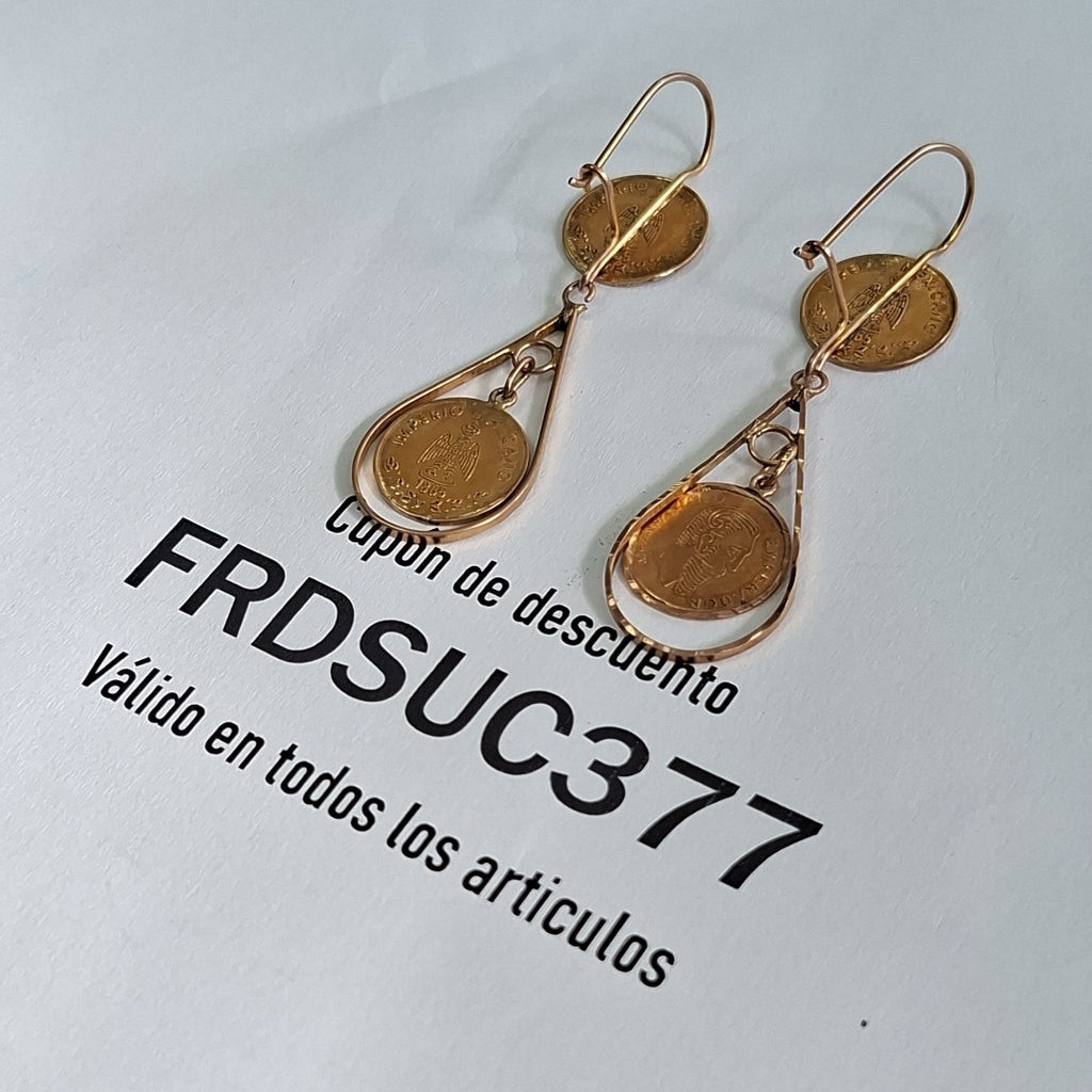 ARETES PAR ORO 10 K 4 GRMS (SEMINUEVO)
