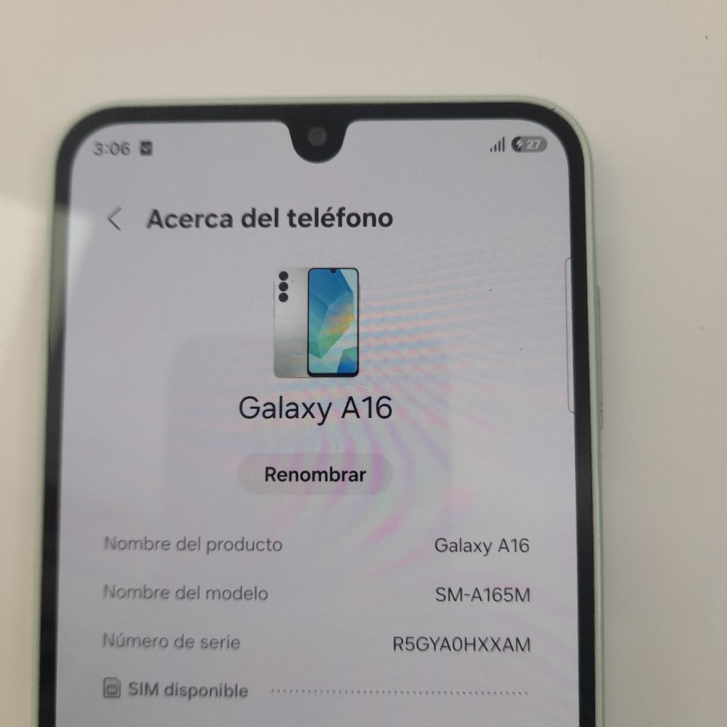 CELULAR SAMSUNG GALAXY A16 SM-A165M (2024) 128 GB 4 GB RAM (SEMINUEVO)