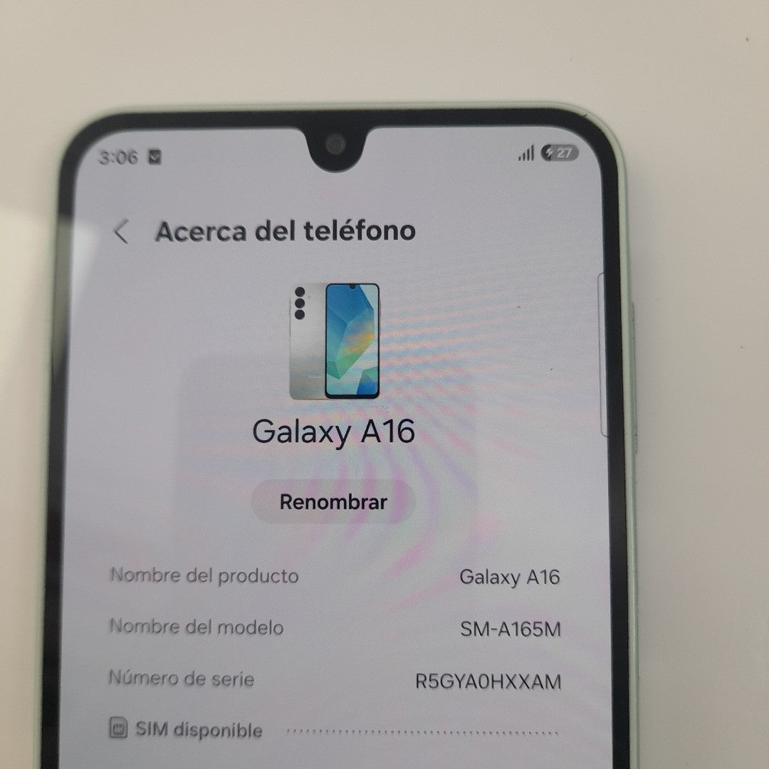 CELULAR SAMSUNG GALAXY A16 SM-A165M (2024) 128 GB 4 GB RAM (SEMINUEVO)