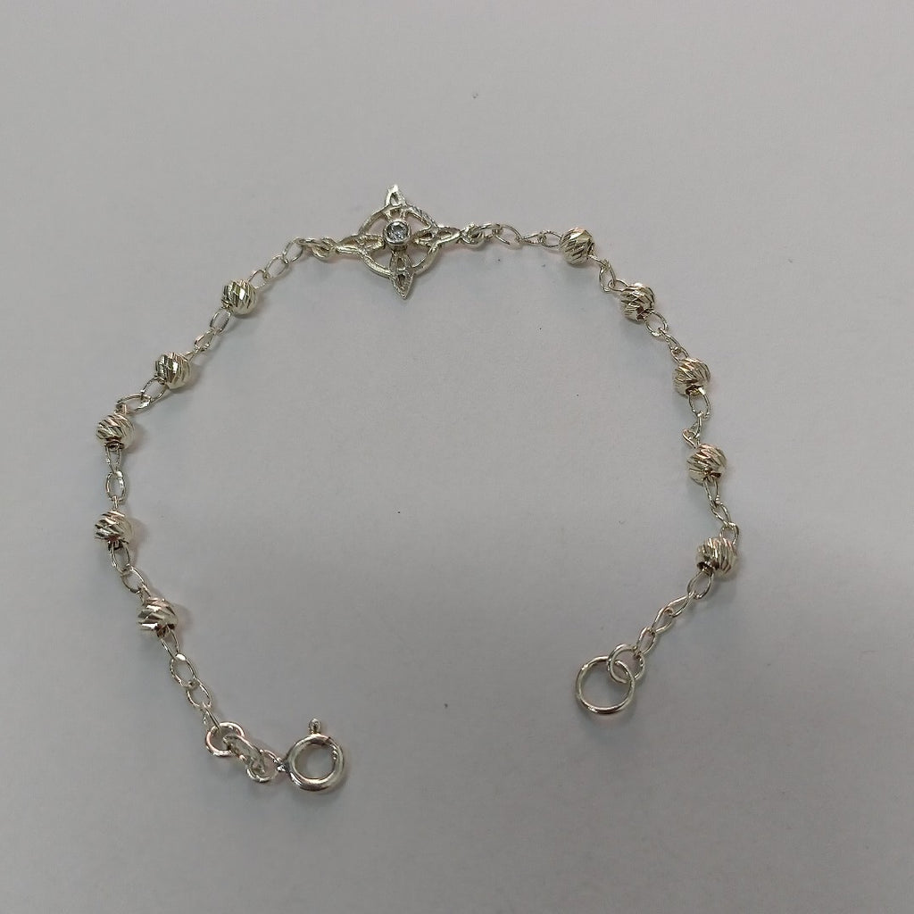 PULSERA TEJIDO ESPECIAL PLATA .925 18 CM 2.9 GR (NUEVO)