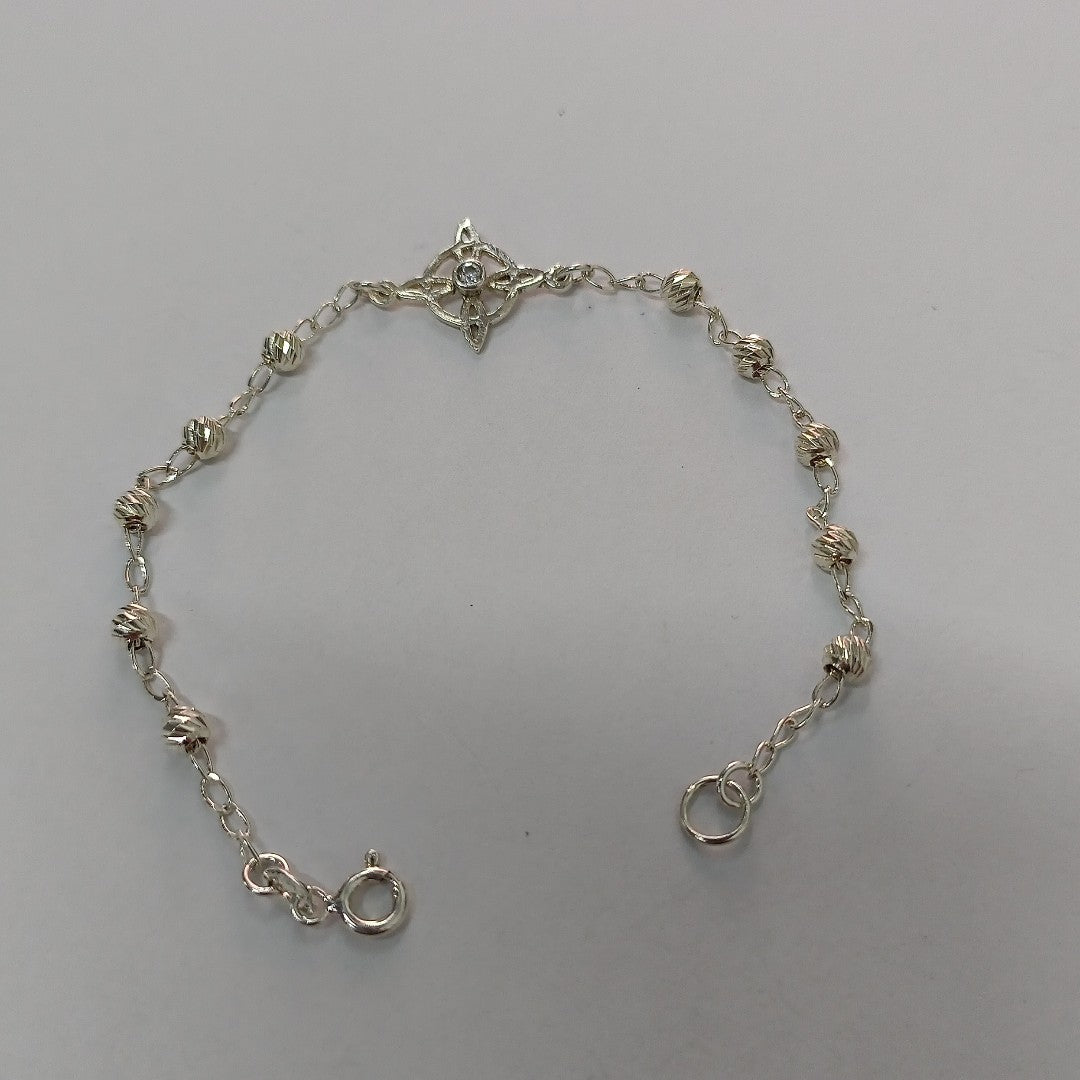PULSERA TEJIDO ESPECIAL PLATA .925 18 CM 2.9 GR (NUEVO)