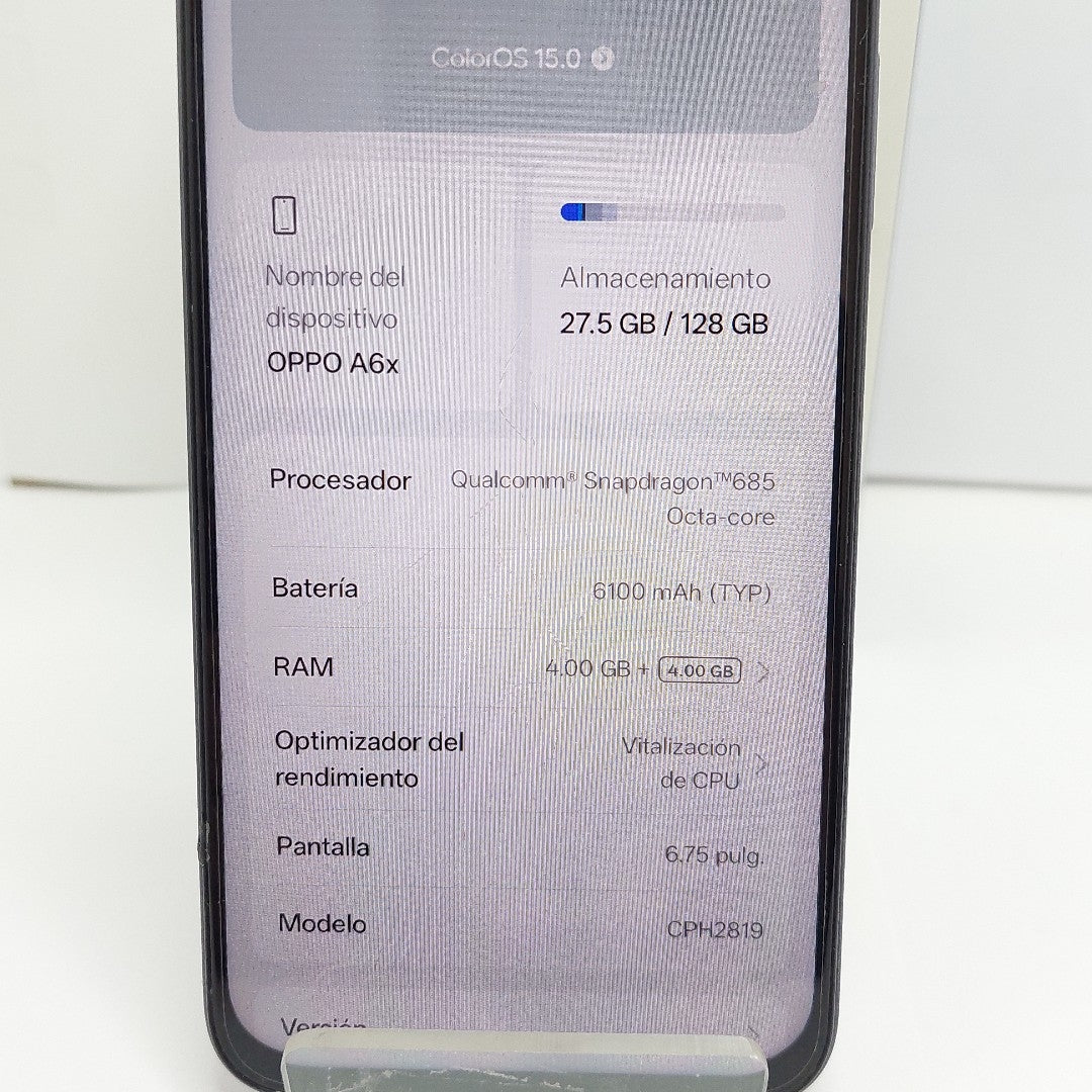 CELULAR OPPO A6X CPH2819 (2025) 128 GB 4 GB RAM (SEMINUEVO)