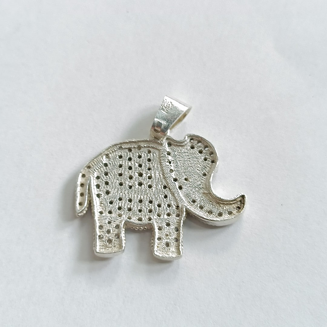 DIJE ELEFANTE C/CIRCONIAS PLATA .925 5.4 GR (NUEVO)