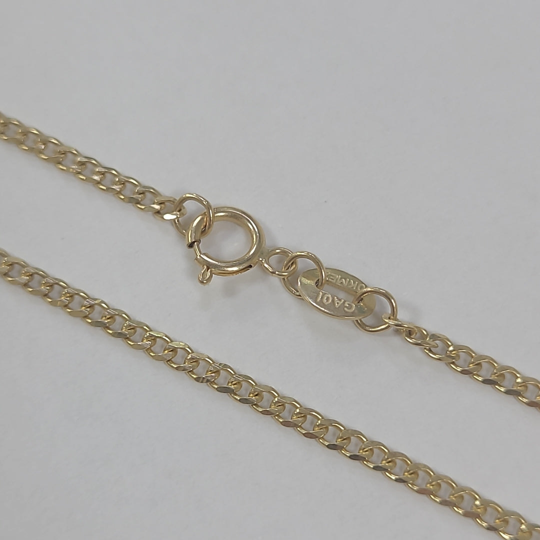 CADENAS TEJIDO BARBADA ORO 10K 60 CM 4.2 GR (NUEVO)