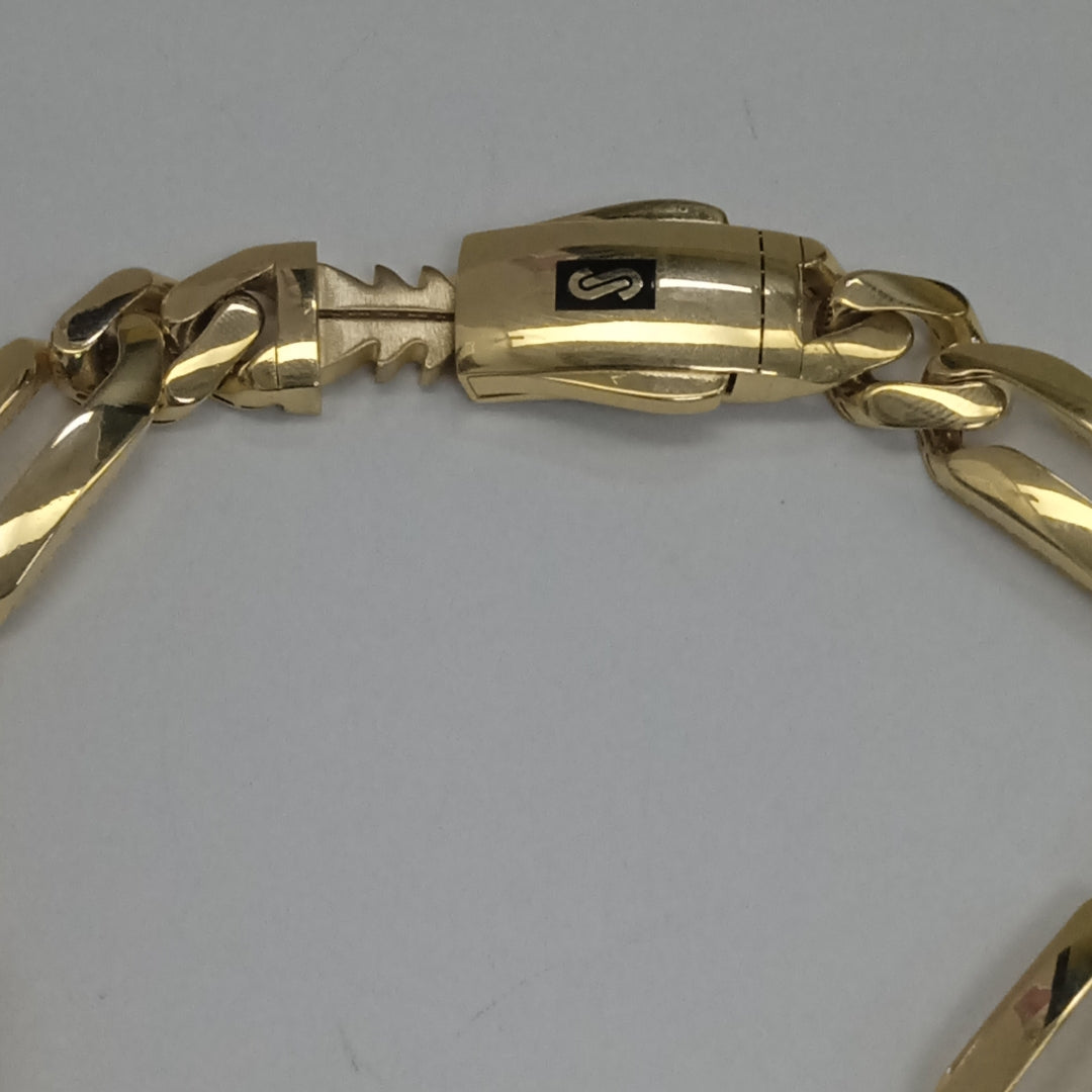 PULSERA CABALLERO MONACO ORO 14K 13.2 (NUEVO)