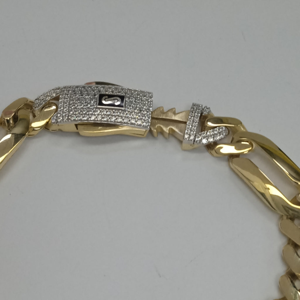 PULSERA CABALLERO MONACO ORO 14K 14.3 (NUEVO)