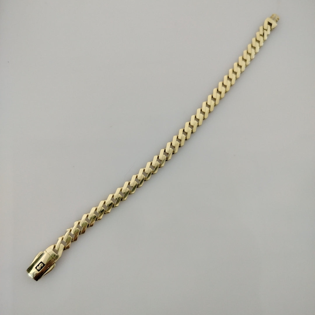 PULSERA CABALLERO MONACO ORO 14K 10.8 (NUEVO)