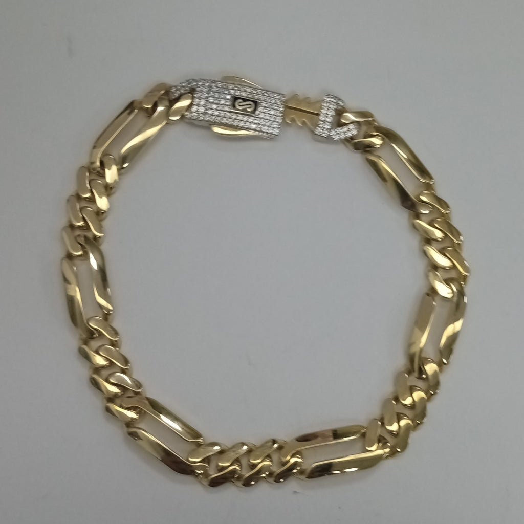 PULSERA CABALLERO MONACO ORO 14K 11 (NUEVO)