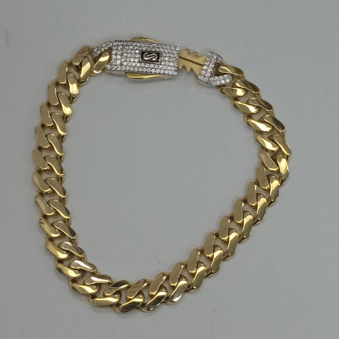 PULSERA MONACO ORO 14K 10 (NUEVO)