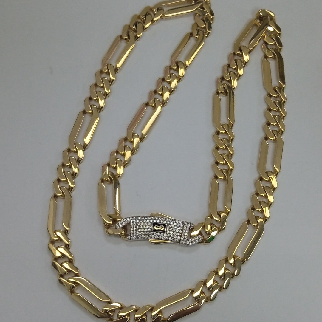 CADENA MONACO ORO 14K 34 (NUEVO)