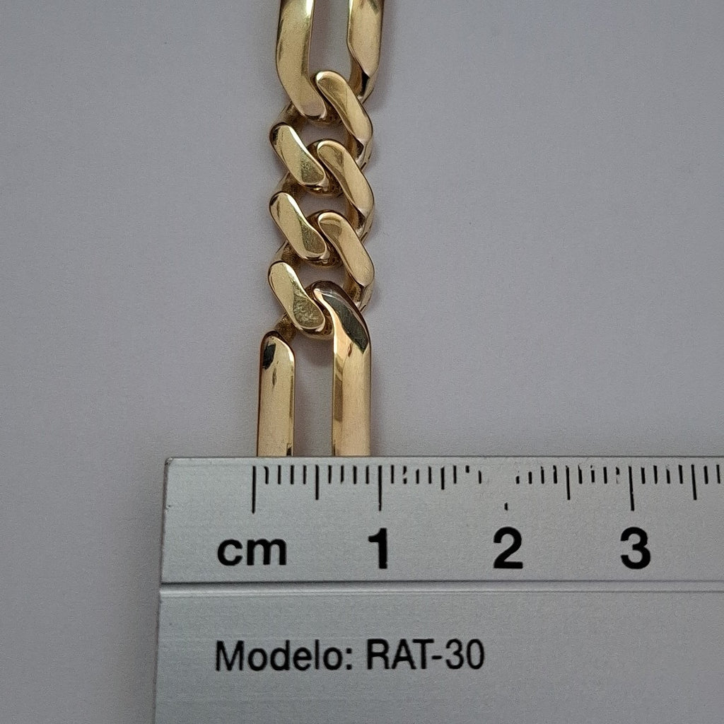 PULSERA CABALLERO MONACO ORO 14K 14.9 (NUEVO)