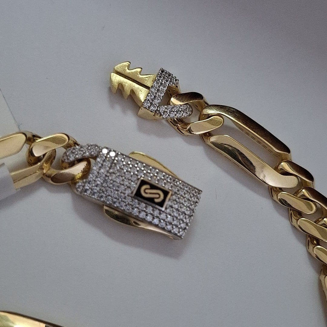 PULSERA CABALLERO MONACO ORO 14K 11.1 (NUEVO)
