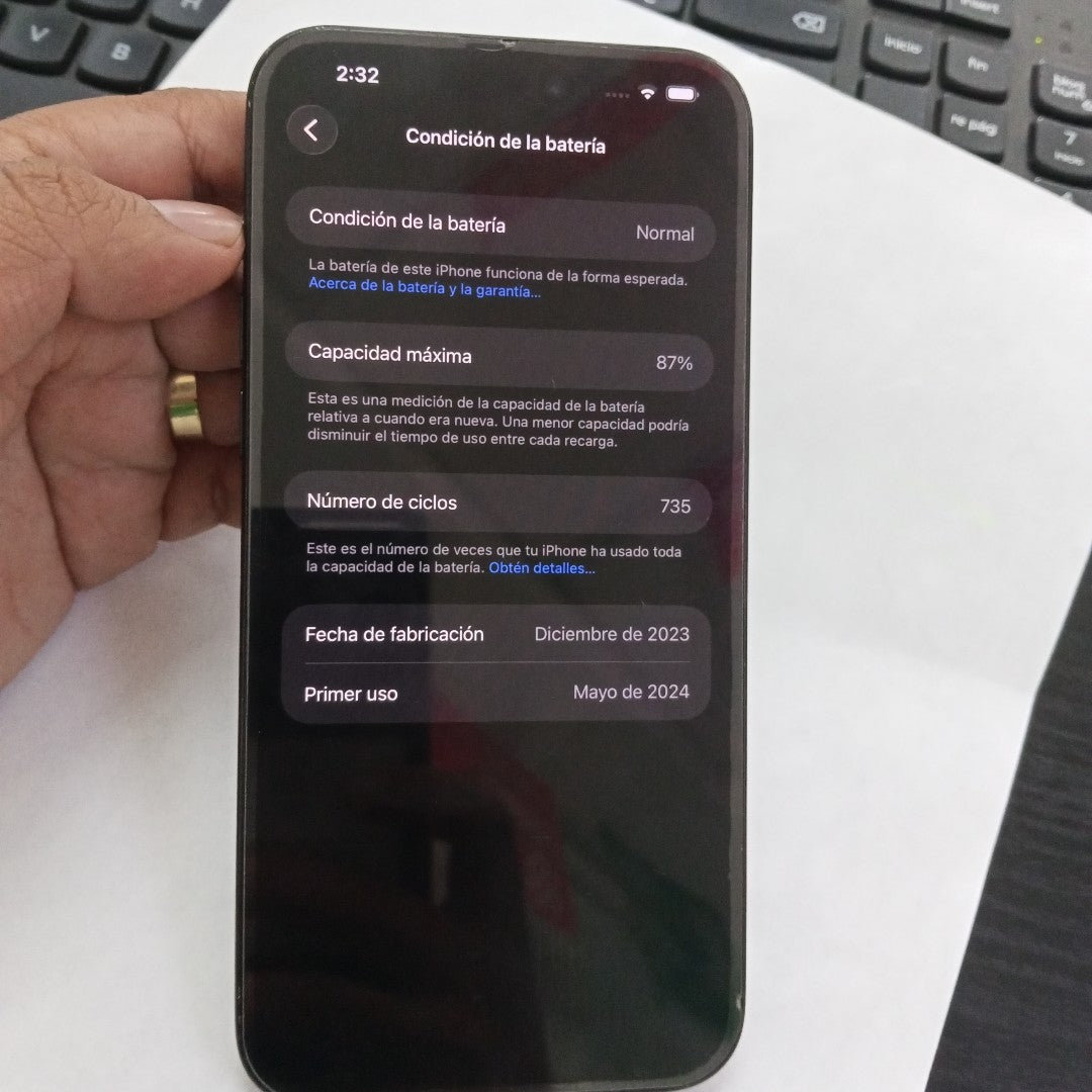 CELULAR APPLE IPHONE 15 PRO MAX A3105 (2023) 1 TB 8 GB RAM (SEMINUEVO)