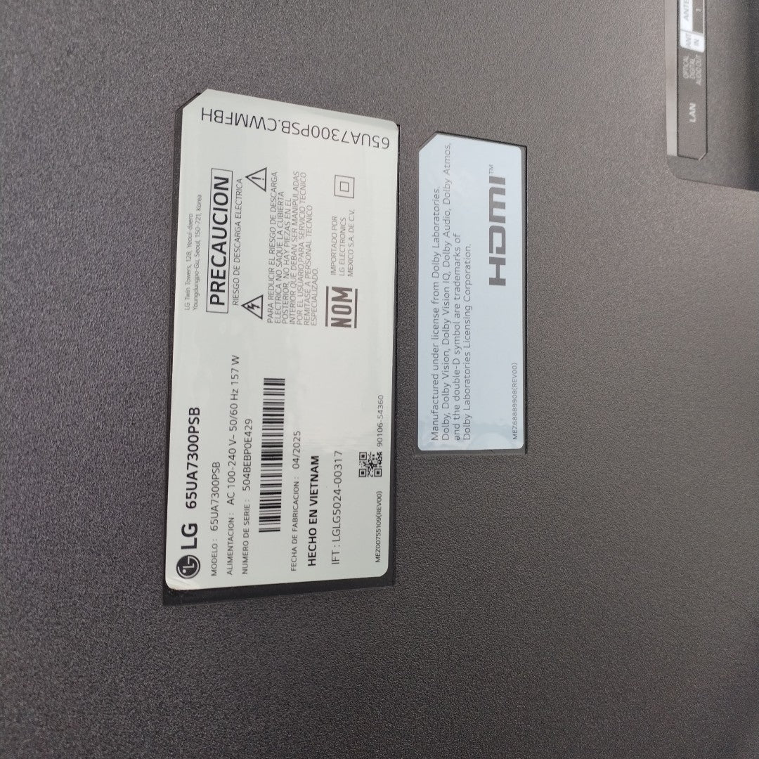 PANTALLA LG 65UA7300PSB (2025) 65" LED 4K (SEMINUEVO)