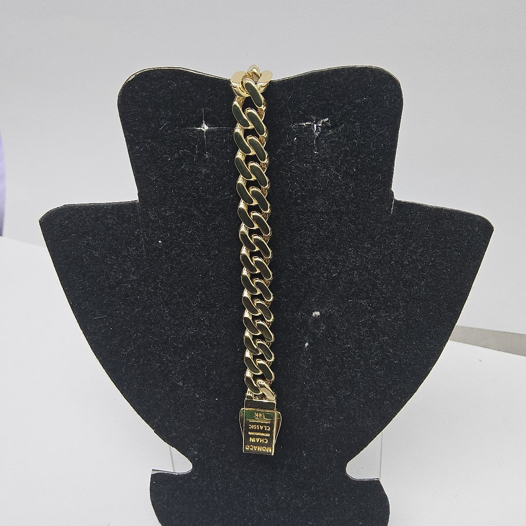 PULSERA MONACO ORO 14K 10.5 (NUEVO)