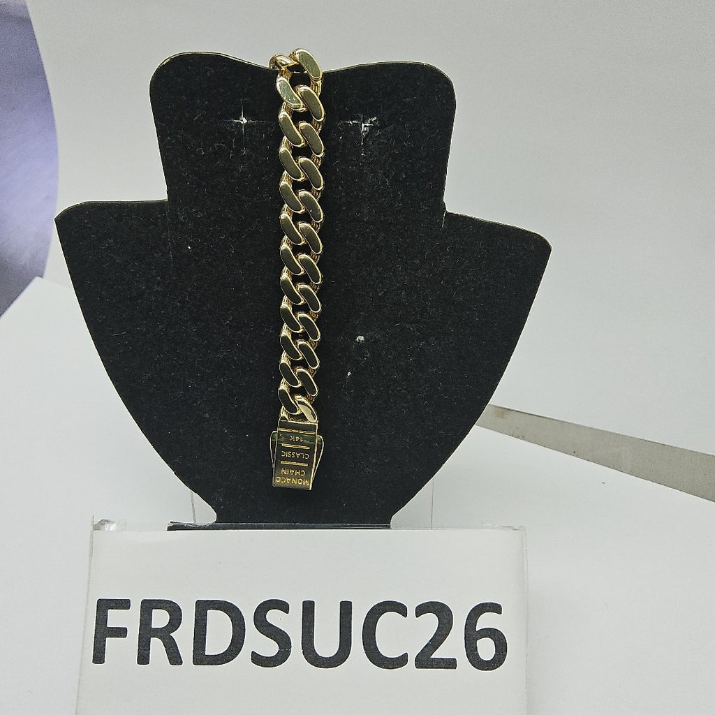 PULSERA CABALLERO MONACO ORO 14K 12.8 (NUEVO)