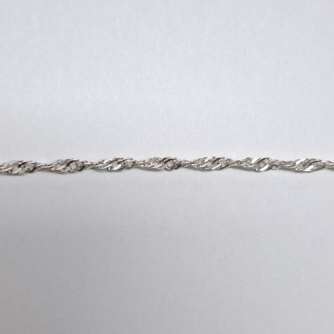 CADENA TEJIDO MEDIO TORZAL PLATA .925 55 CM 6.4 GR (NUEVO)