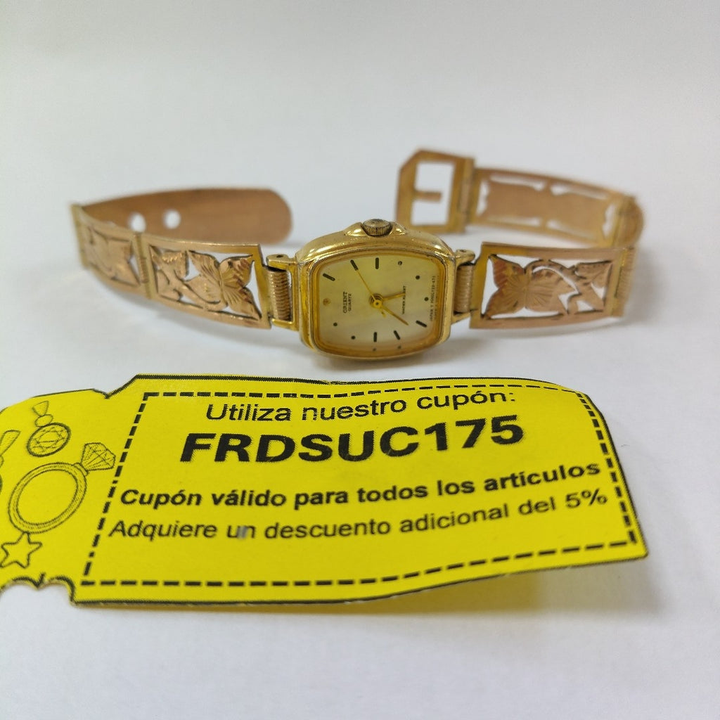 RELOJ CAJA ACERO PULSO ORO ORO 10 K 22.4 GRMS (SEMINUEVO)