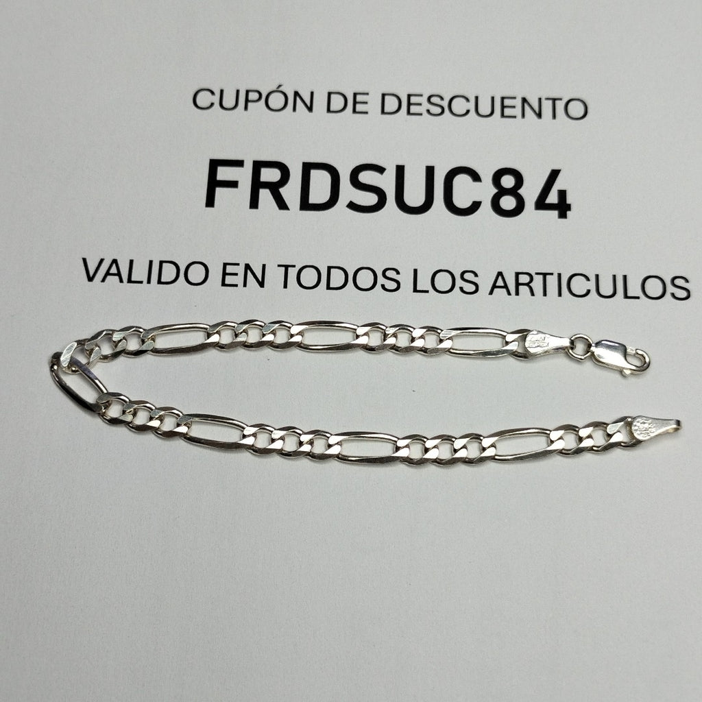 PULSERA 3X1 PLATA .925 18 CM 5.43 GR (NUEVO)
