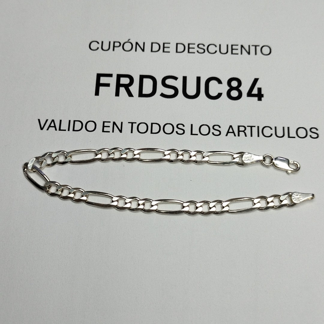 PULSERA 3X1 PLATA .925 18 CM 5.43 GR (NUEVO)