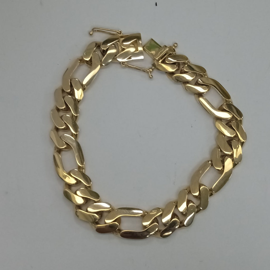 PULSERAS CABALLERO CARTIER 3 1 AMARILLA ORO 14K 18.4 (NUEVO)