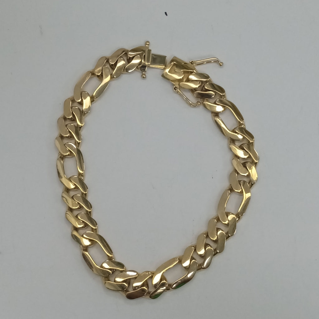 PULSERAS CABALLERO CARTIER 3 1 AMARILLA ORO 14K 13 (NUEVO)