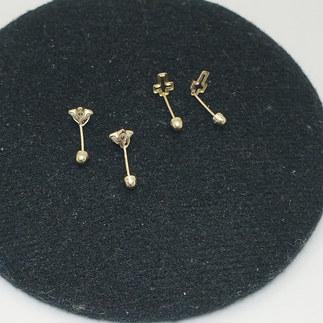 BROQUELES PAR ORO 10 K 0,40 GRMS (SEMINUEVO)