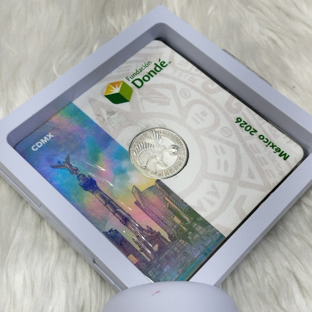 MEDALLA CONMEMORATIVA FRD FÚTBOL MOTIVO ÁGUILA PLATA .925 8.9 GR (NUEVO)