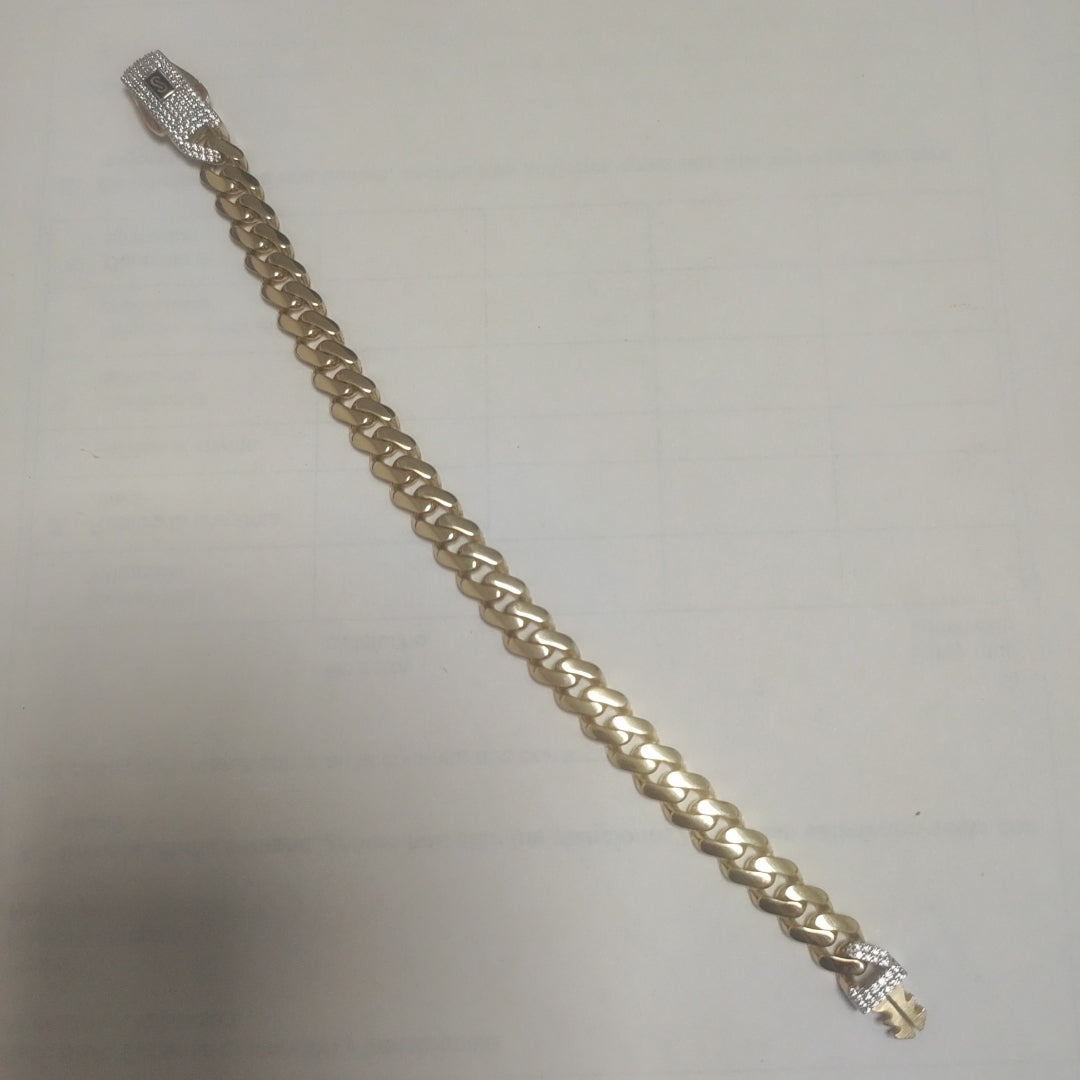 PULSERA MONACO ORO 14K 10.5 (NUEVO)