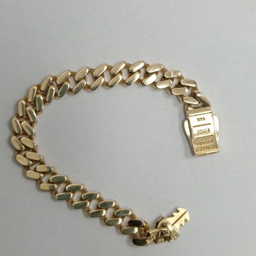 PULSERA MONACO ORO 14K 12 (NUEVO)