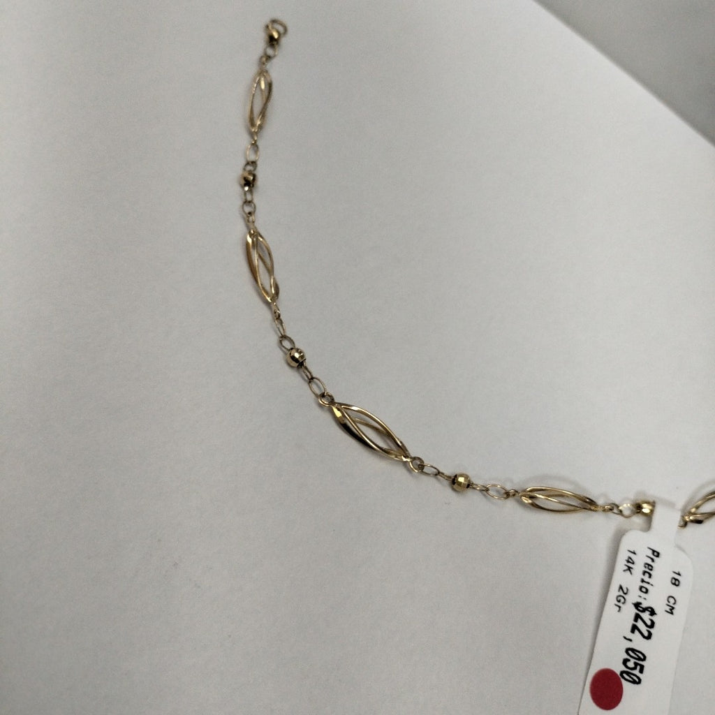 PULSERA ESPECIAL 14K 18 CM 2 GR (NUEVO)