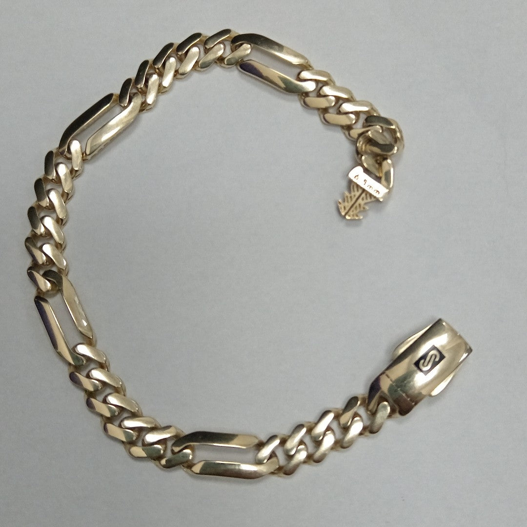 PULSERA MONACO ORO 14K 6.5 (NUEVO)