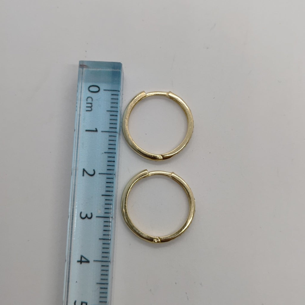 ARETES ARRACADAS C CIRCONIAS 14K 2 GR (NUEVO)